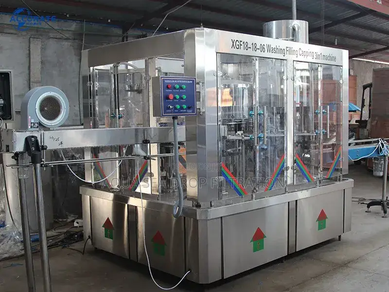 Automatic Bottle Water Machine: 3-in-1 (Washing, Filling, and Capping)