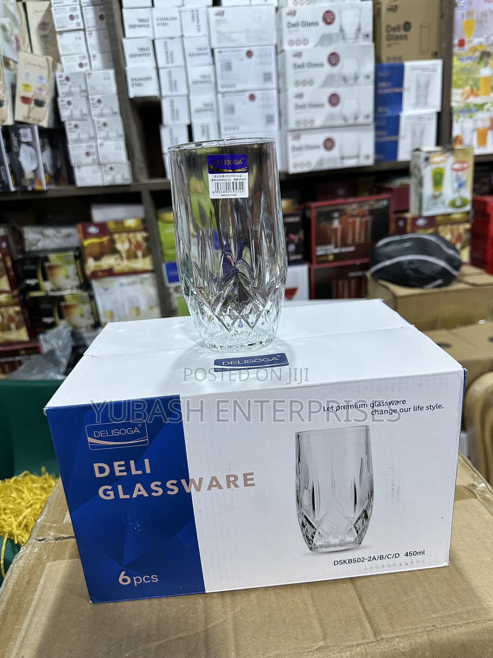 DELISOGA Deli Glassware 6pcs Tumbler Set - 450ml - DSKB502*
