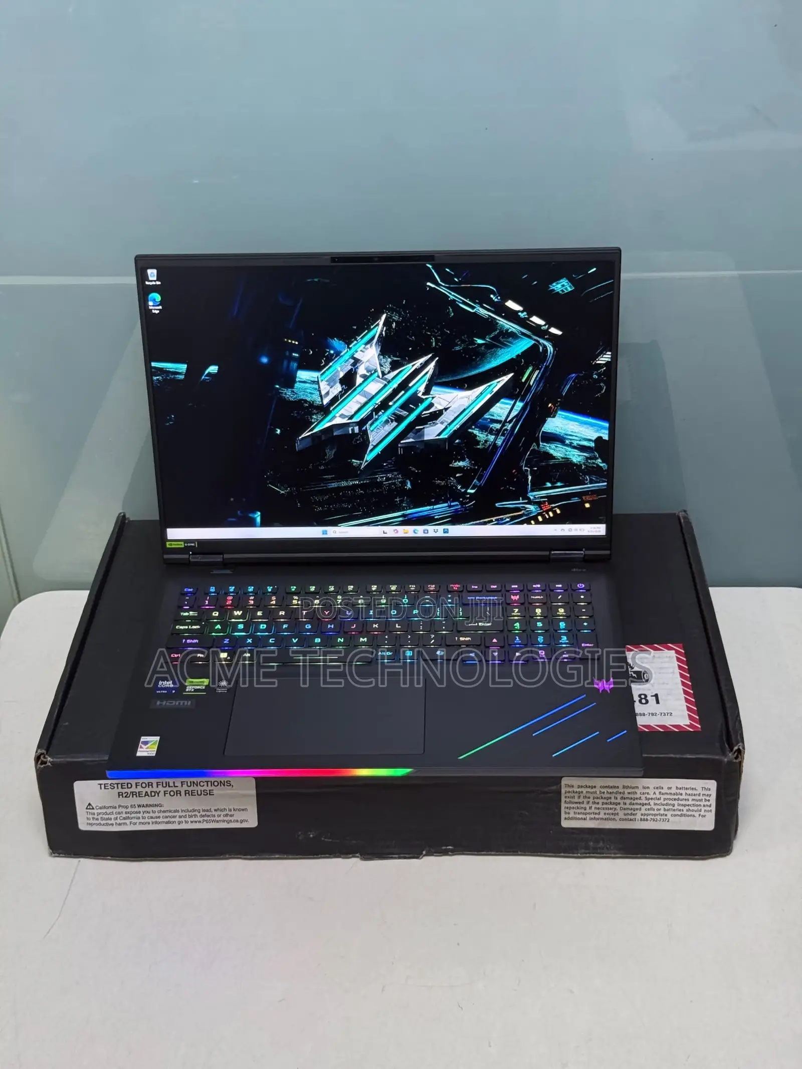 New Laptop Acer Predator Helios 18 AI 64GB Intel Core Ultra 9 SSD 2T