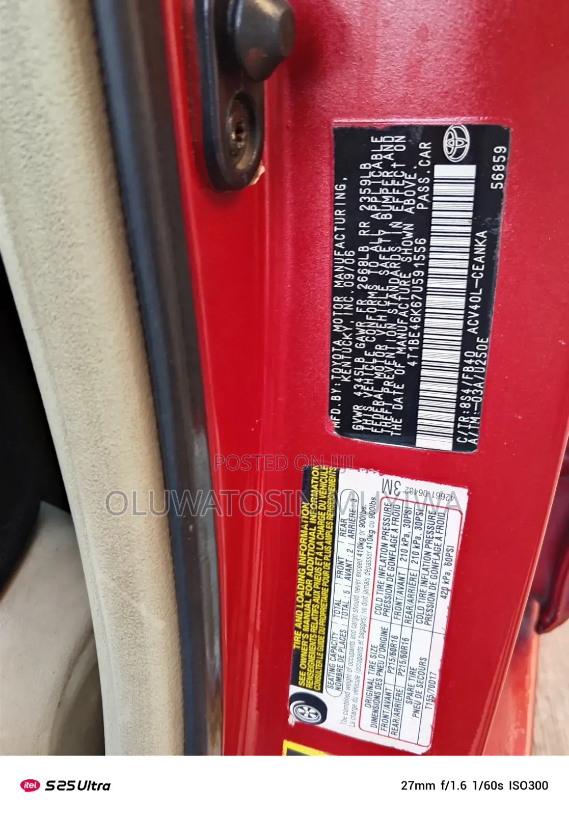 Toyota Camry 2008 Red