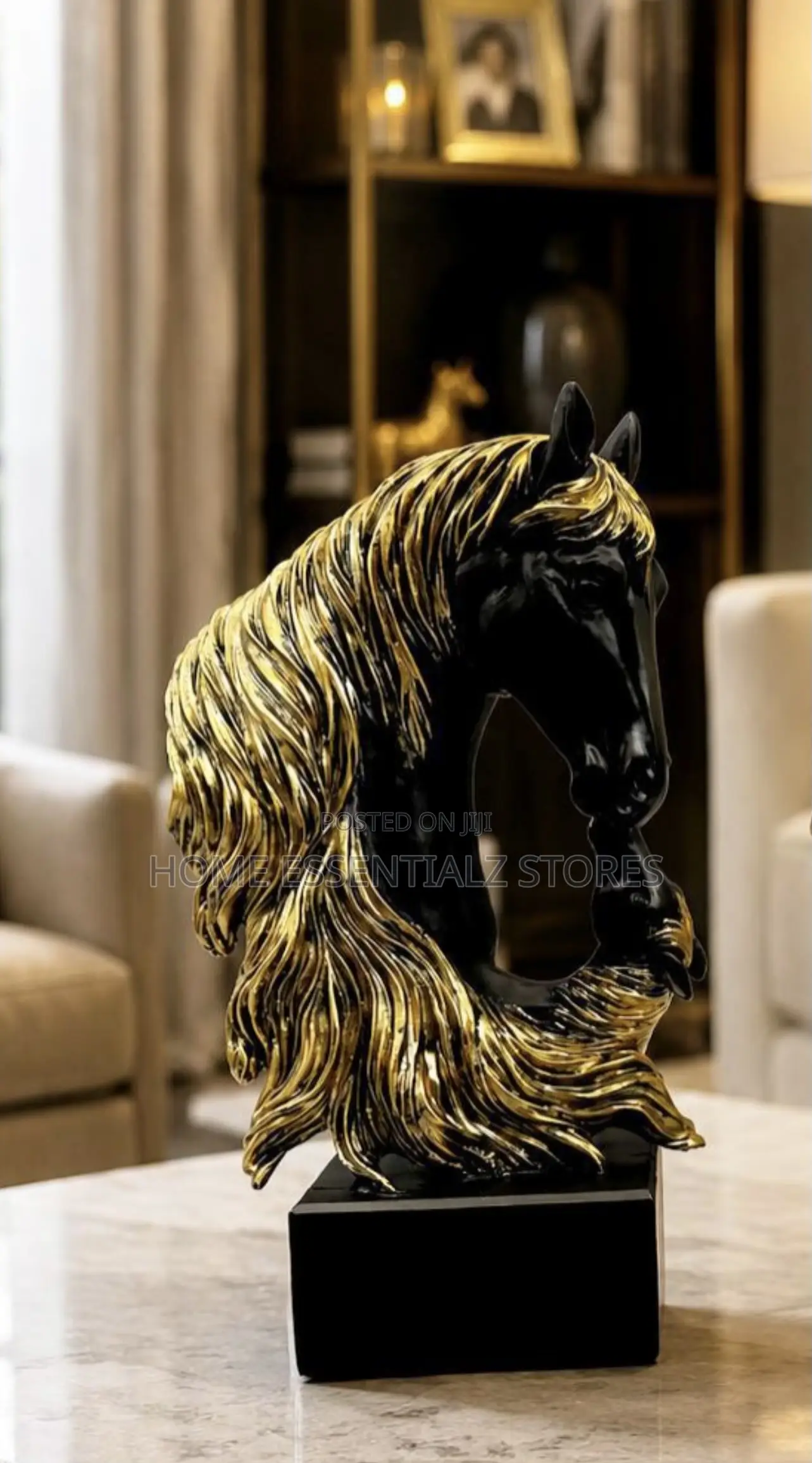 Luxury Horse Head Statue - Mare and Foal Horse Sculpture Decor
