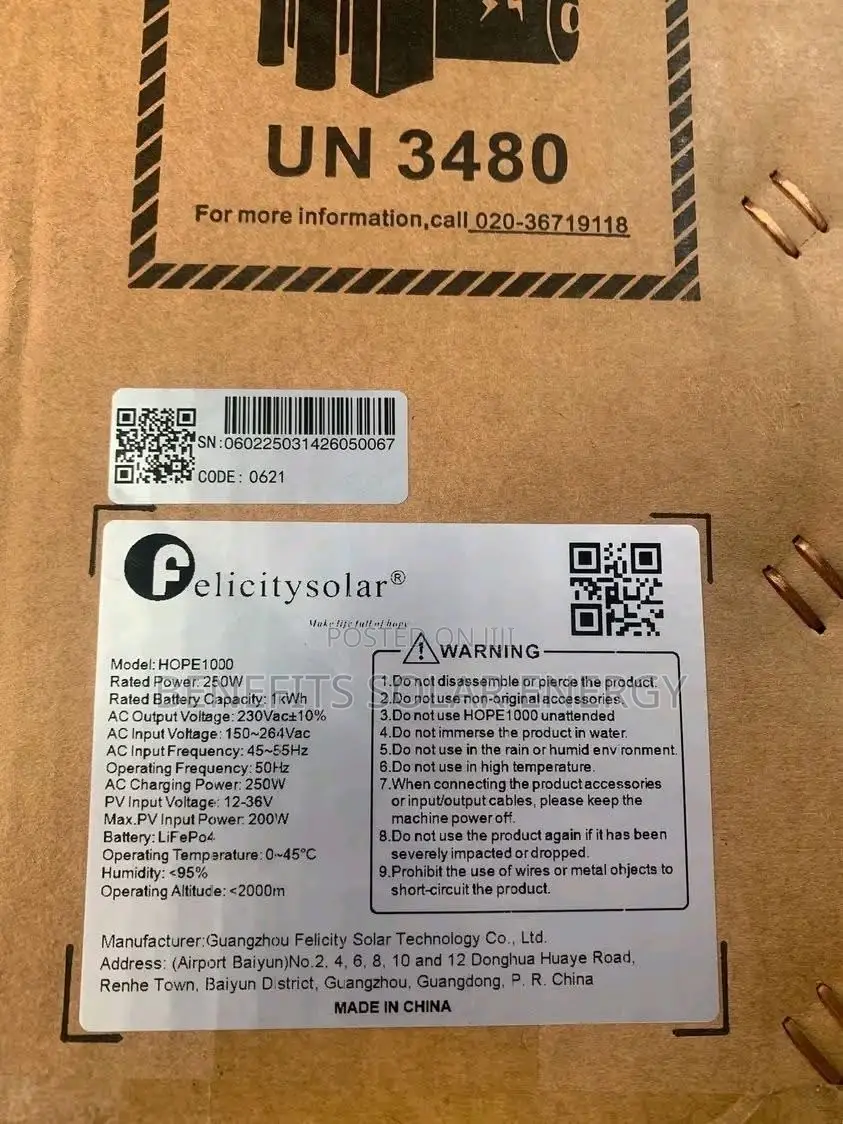 1kwh Felicity Solar Power Generator