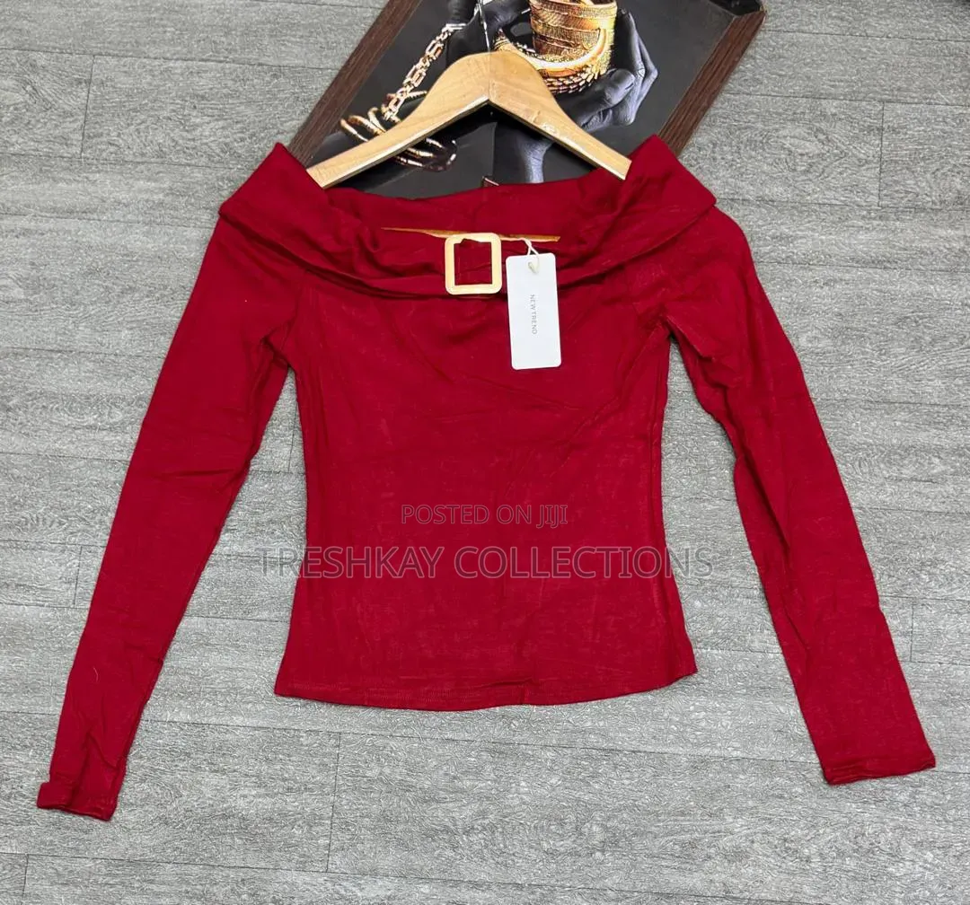 New Trends Off Shoulder Long Sleeve Top