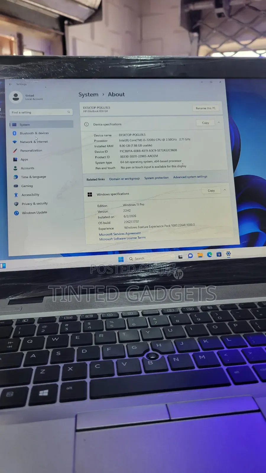 Laptop HP EliteBook 850 G3 8GB Intel Core i5 SSD 256GB
