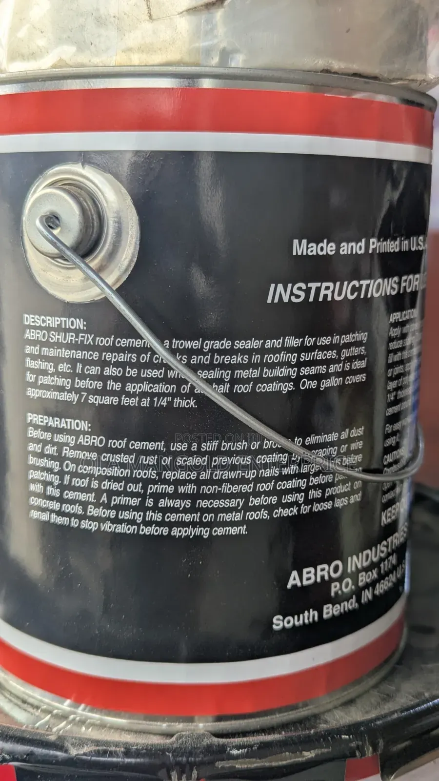 Abbro Shur Fix Roof Cement