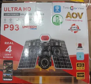 V380 Pro AOV 4G Sim, 4 Lens, 4 Views, 3ptz Double Panel Solar Camera