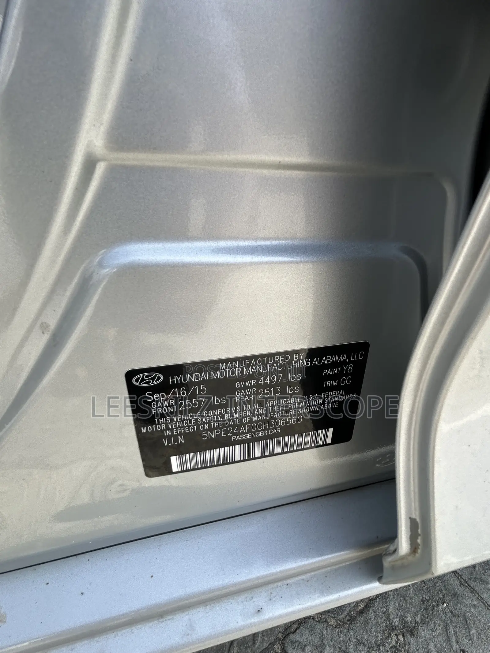 Hyundai Sonata SE 2016 Silver