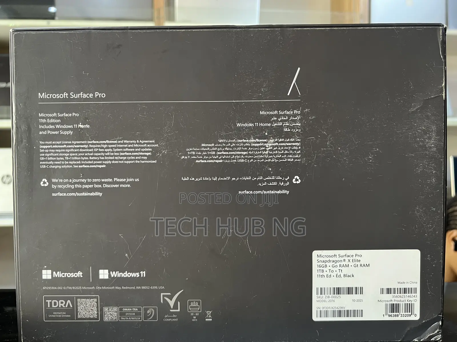New Microsoft Surface Pro 1 TB Black