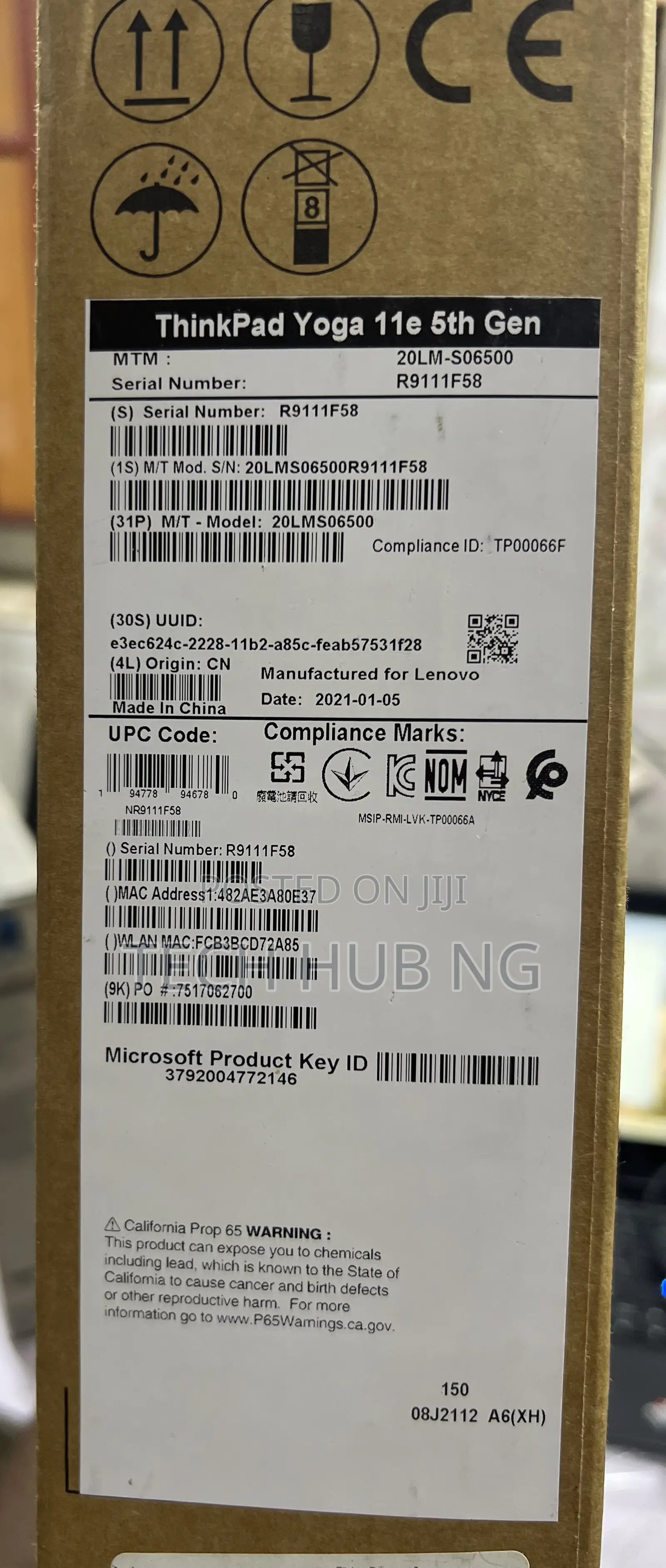 New Laptop Lenovo ThinkPad Yoga 8GB Intel Celeron SSD 256GB