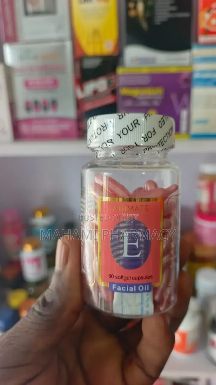 Animate Vitamin E Facial Oil – 60 Softgel Capsules