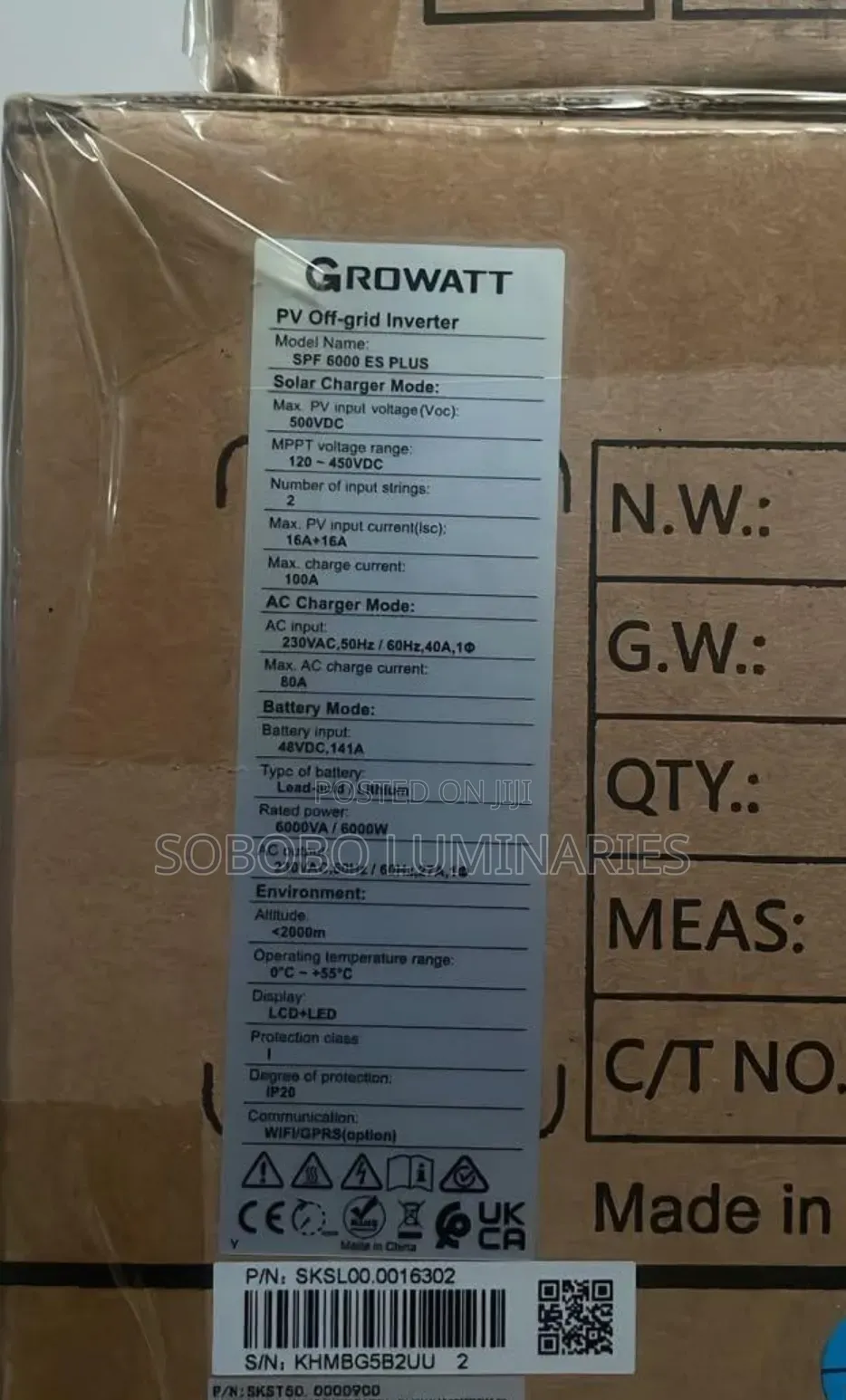 Growatt Solar Inverter 6kva 48volts