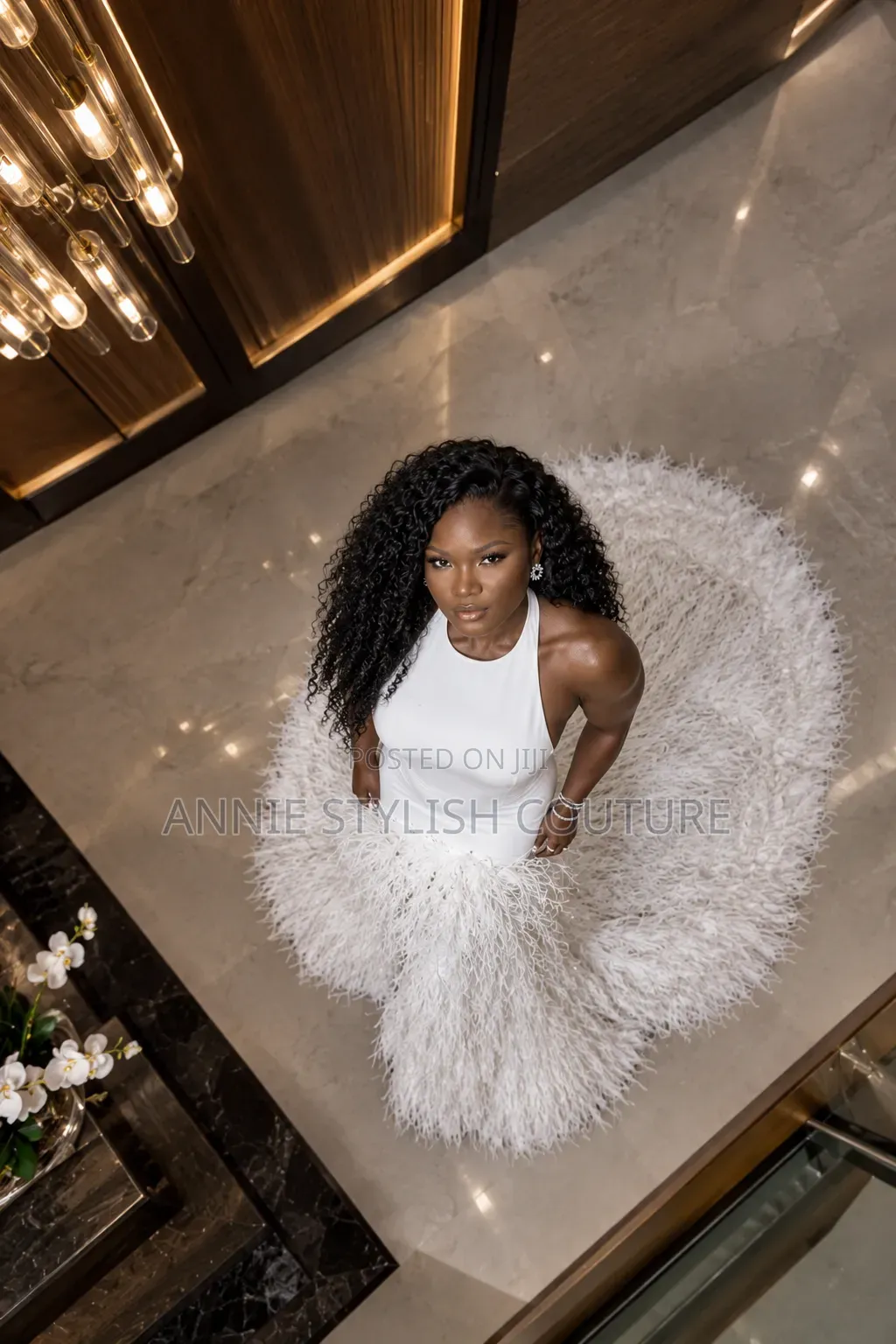 Ivory Feather Dress