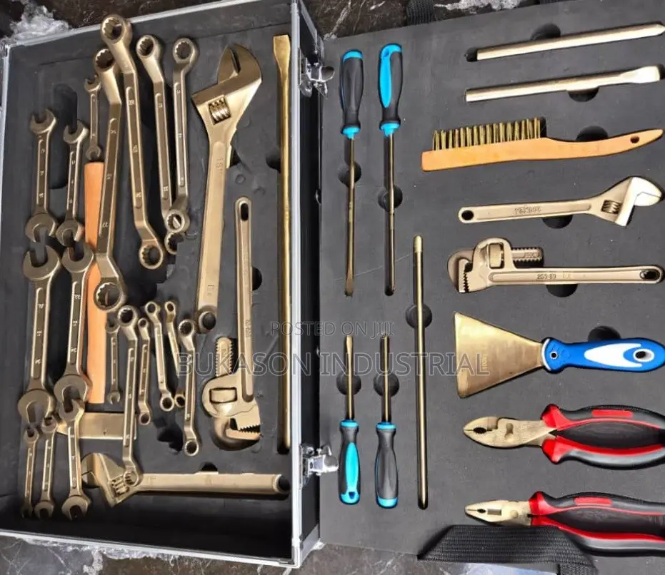 Non-Sparking Brass Hand Tools Set - Certified Safety B2B Engr Kit