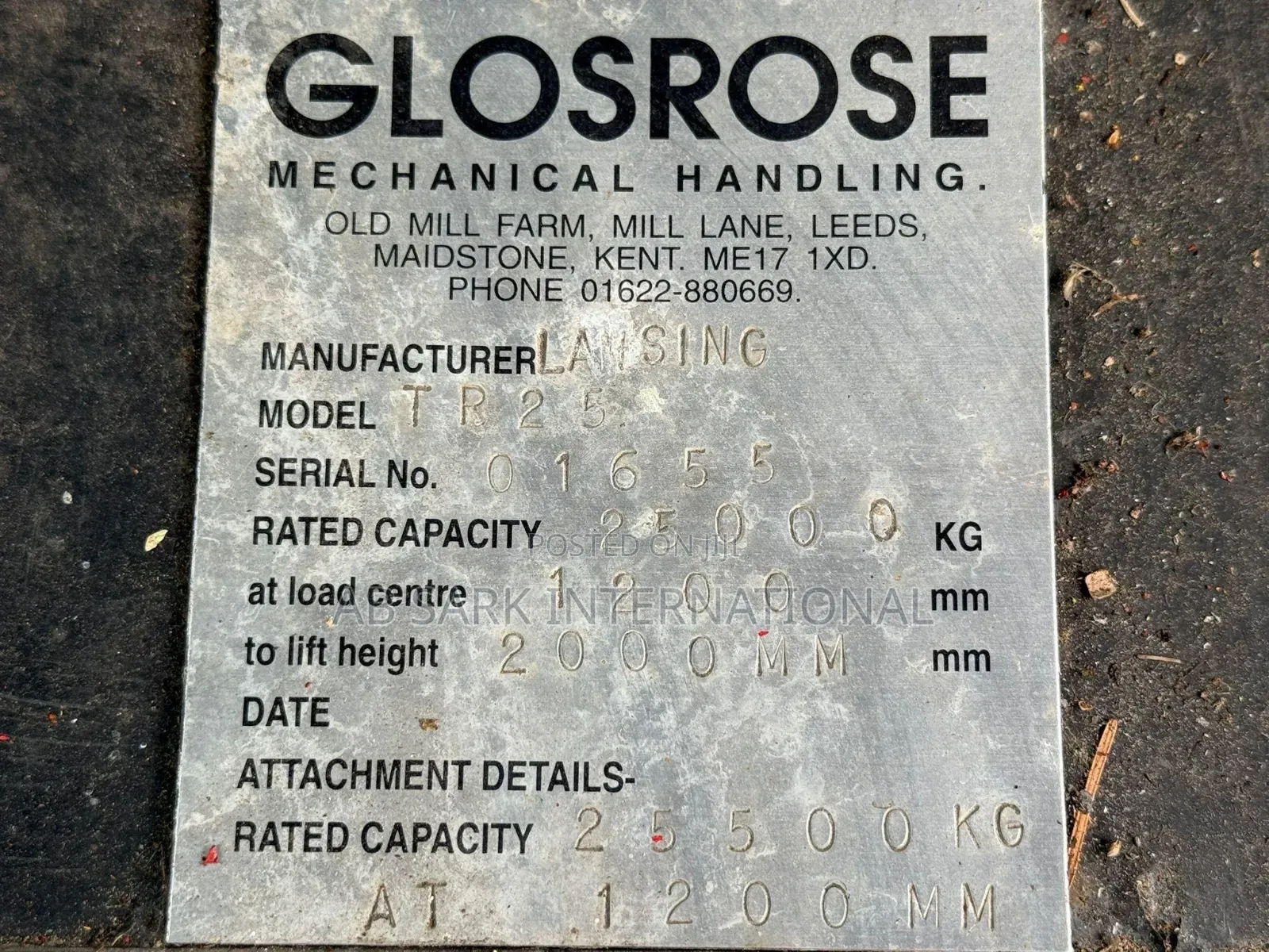 Foreign Used 25.5ton Forklift Clarke