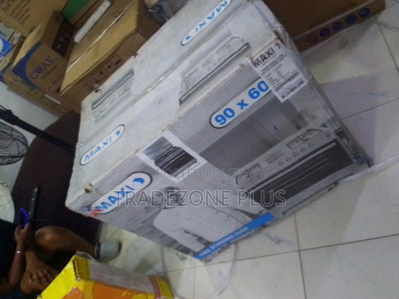 Maxi 6090 4B 2P Gas Cooker With Hot Plate Grey