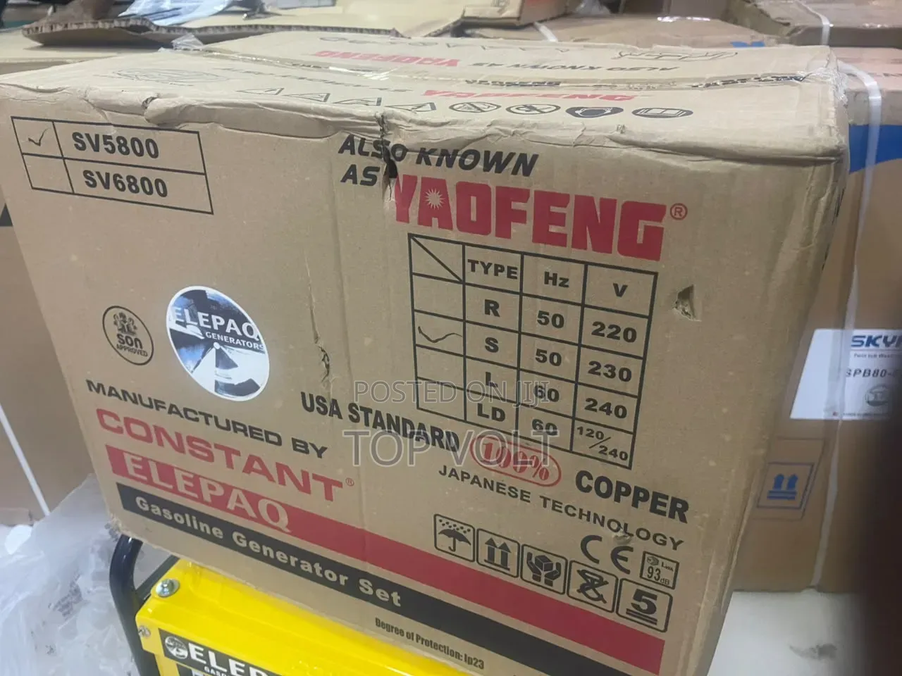 Elepaq SV5800 Manual Generator for Home Appliances