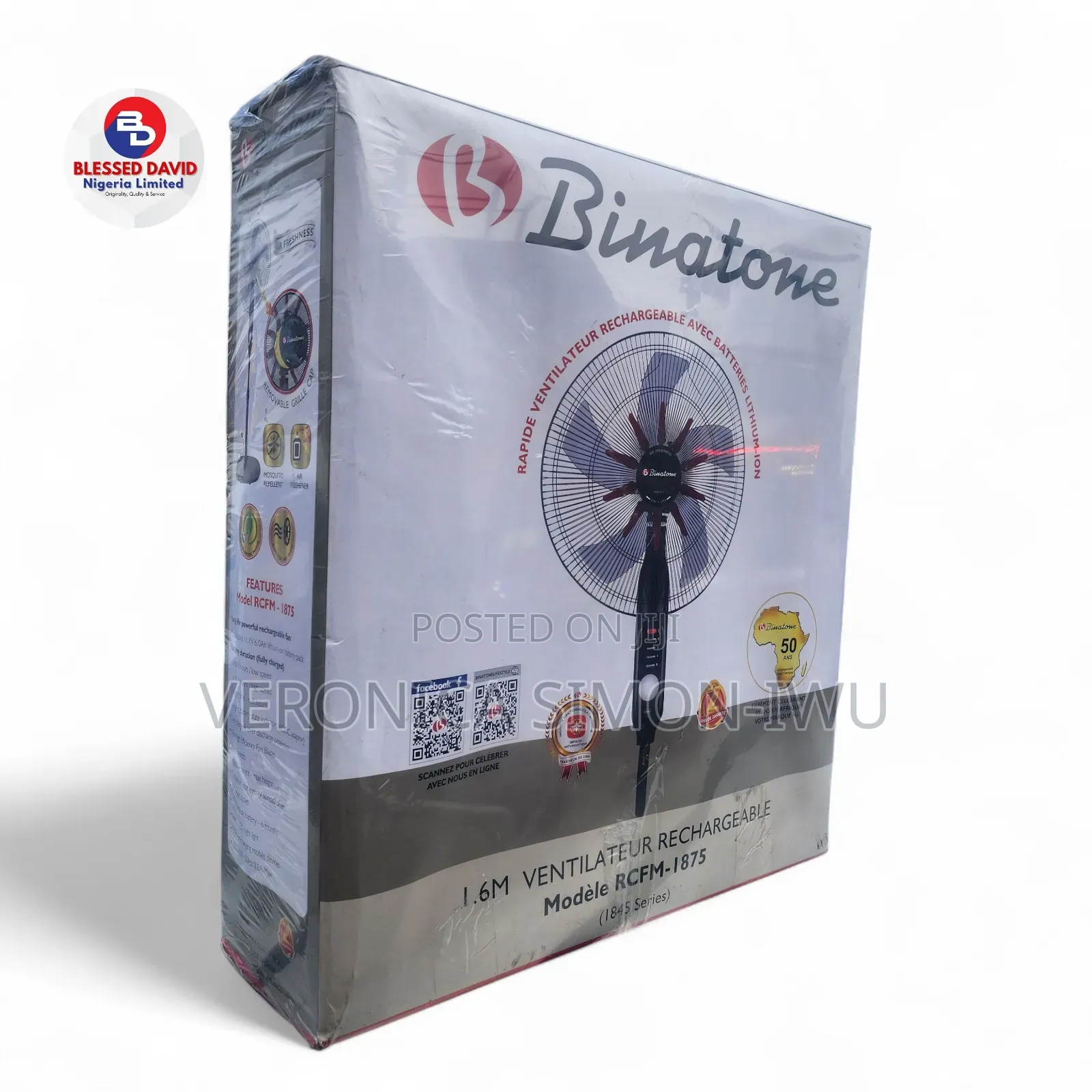 Binatone 18 Inches Rechargeable Fan 1875