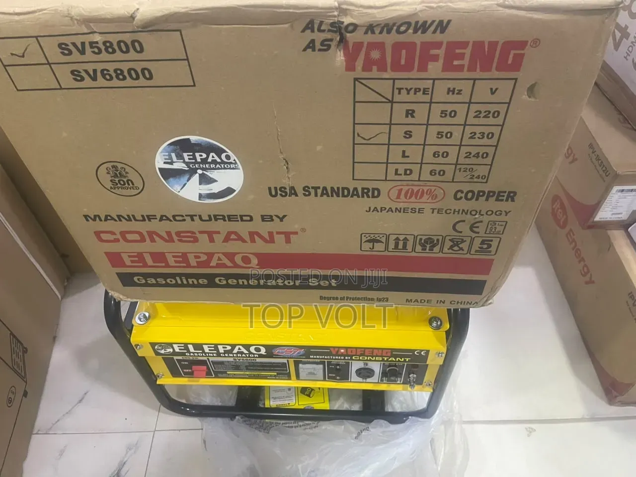 Elepaq Constant SV5800 Manual Backup Power Generator