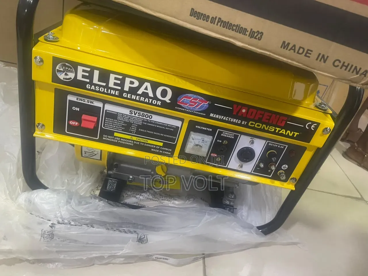 Elepaq SV5800 3.5KVA Power Generator for Shops