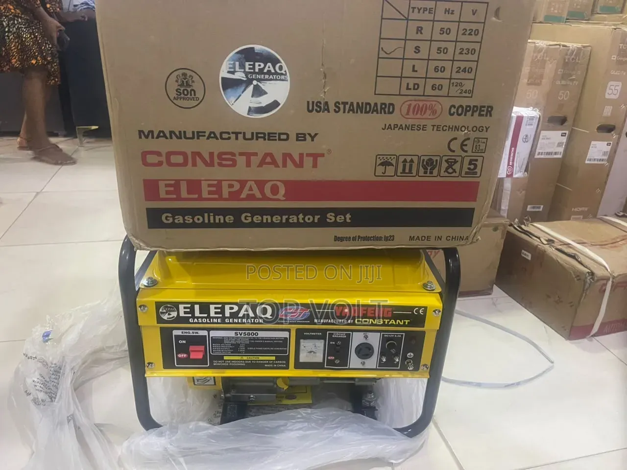 Elepaq SV5800 3.5KVA Generator for Shops and Offices