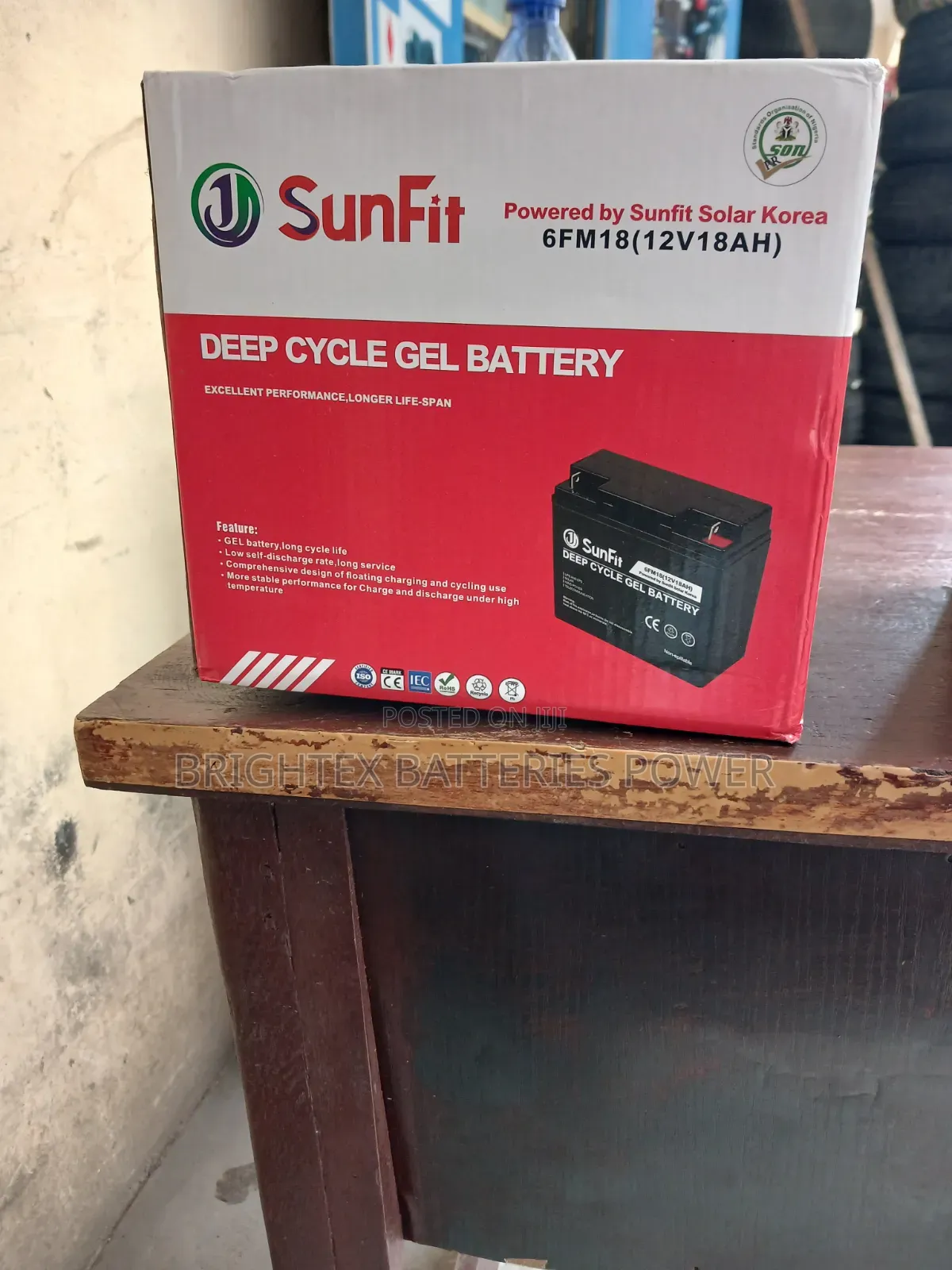 12vot 18Ahs Sunfit Battery