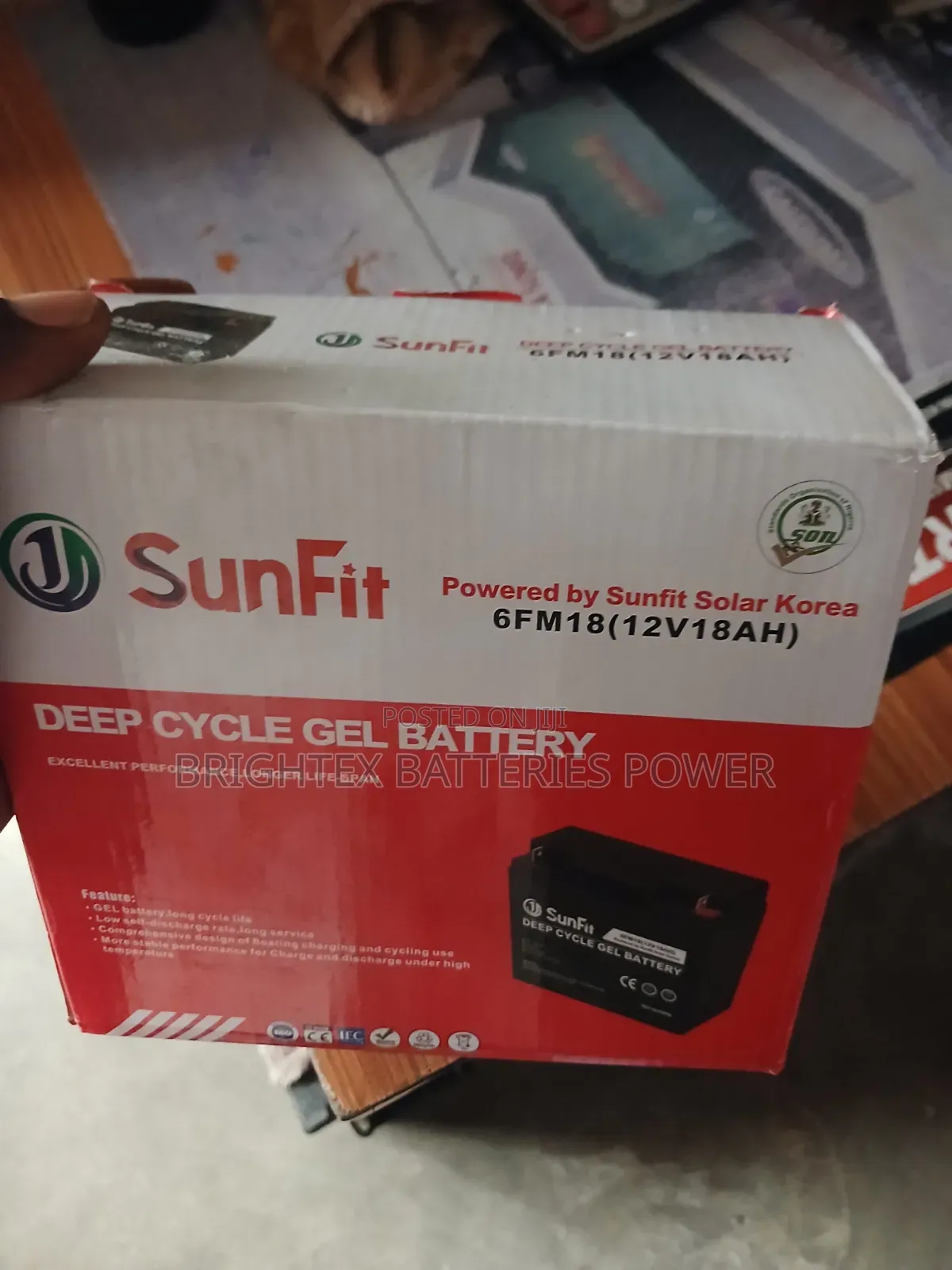 12vot 18Ahs Sunfit Battery