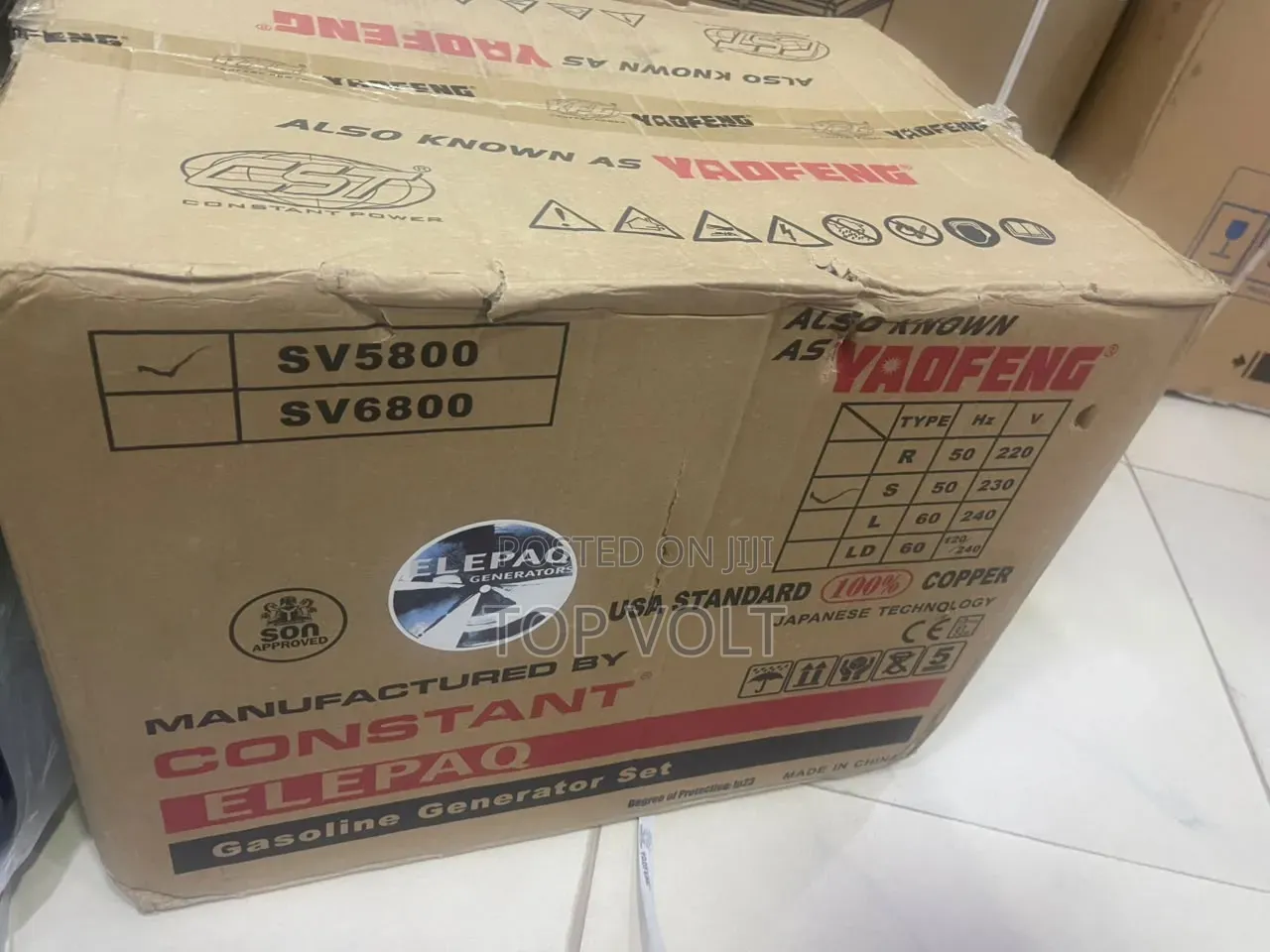 Elepaq SV5800 3.5KVA Generator for Everyday Use