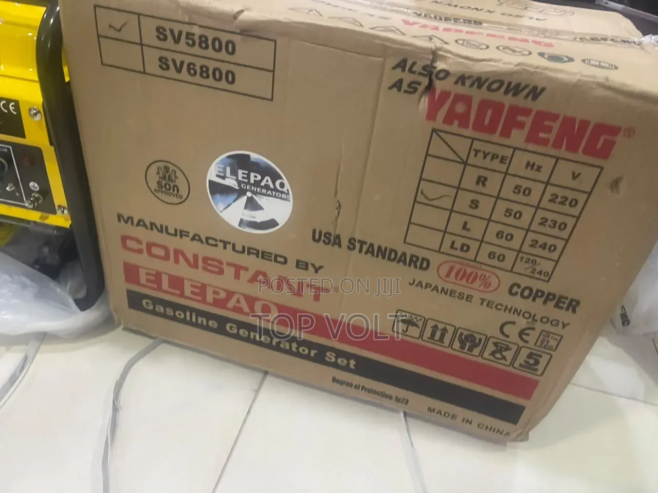 Elepaq SV5800 3.5KVA Generator for Everyday Use