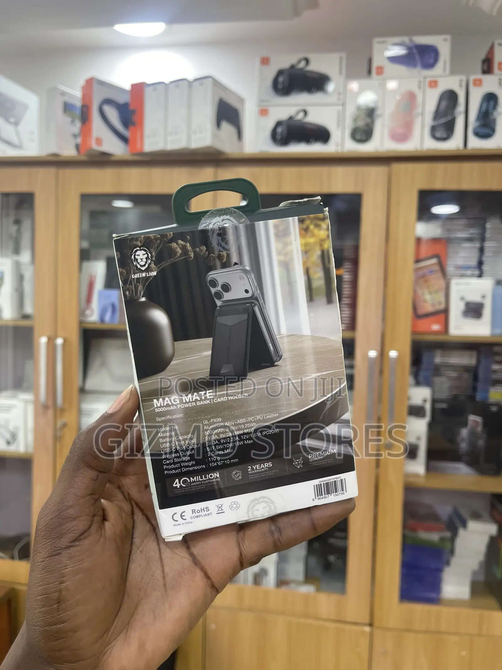 Brand New Green Lion Mag Mate 5000Mah PowerBank/ Card Holder