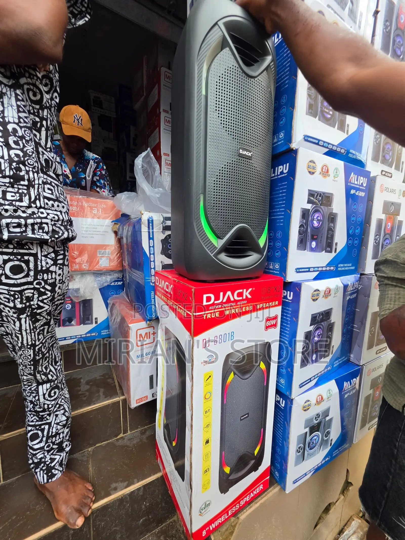 DJACK Dual 8" Rechargeable Bluetooth Party Speaker (DJ-8801B)