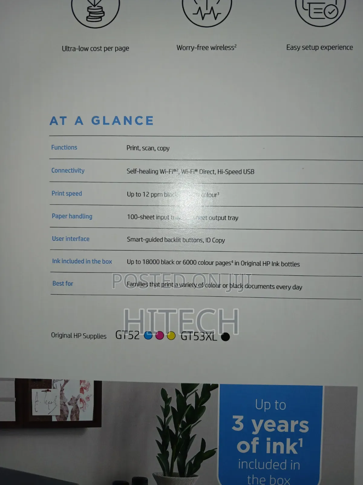 HP Smart Tank 580 Wireless All-in-One Printer