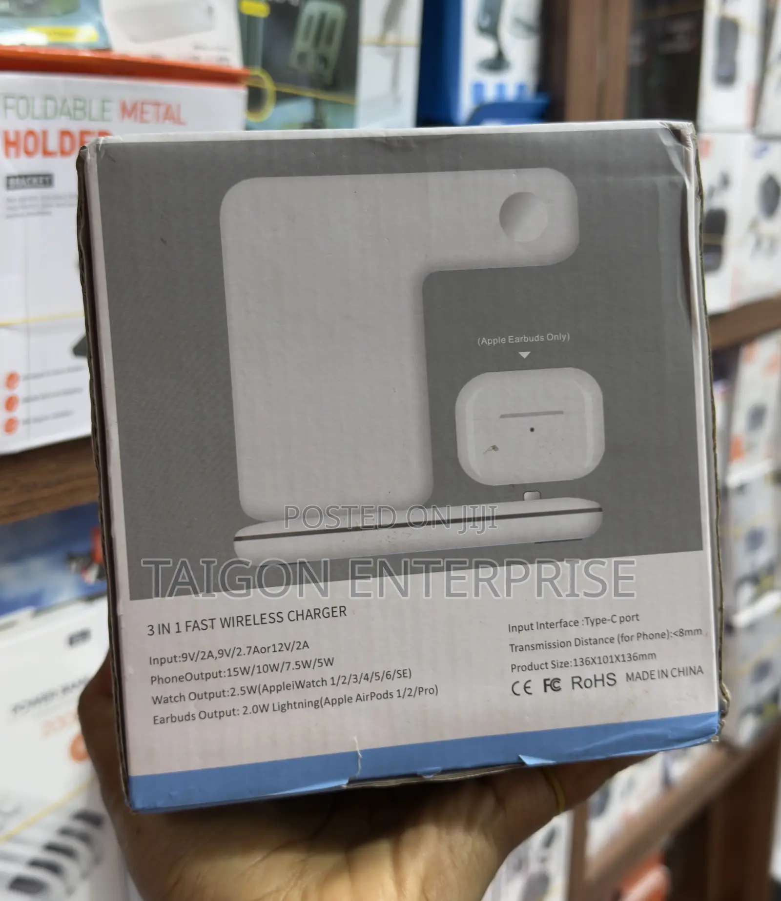 3 in 1 Wireless Fast Charging Station for iPhone, IWatch and AirPods