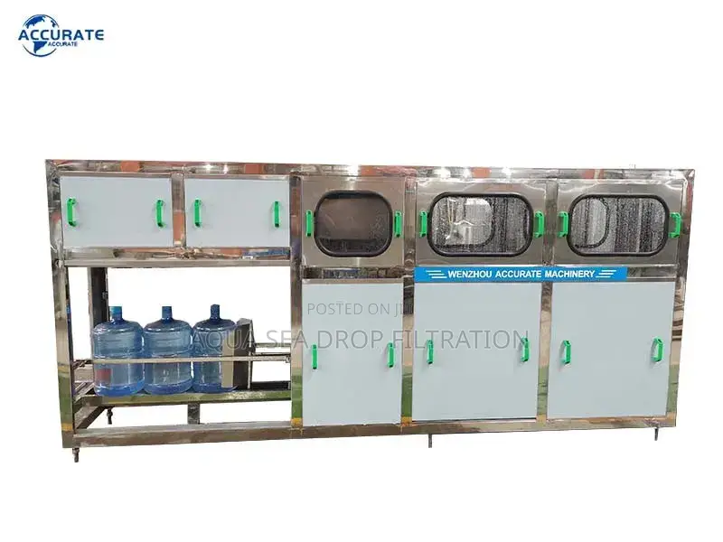 QGF Automatic 5-Gallon Bottle Machine 3-in-1 for Pure Water Factory.