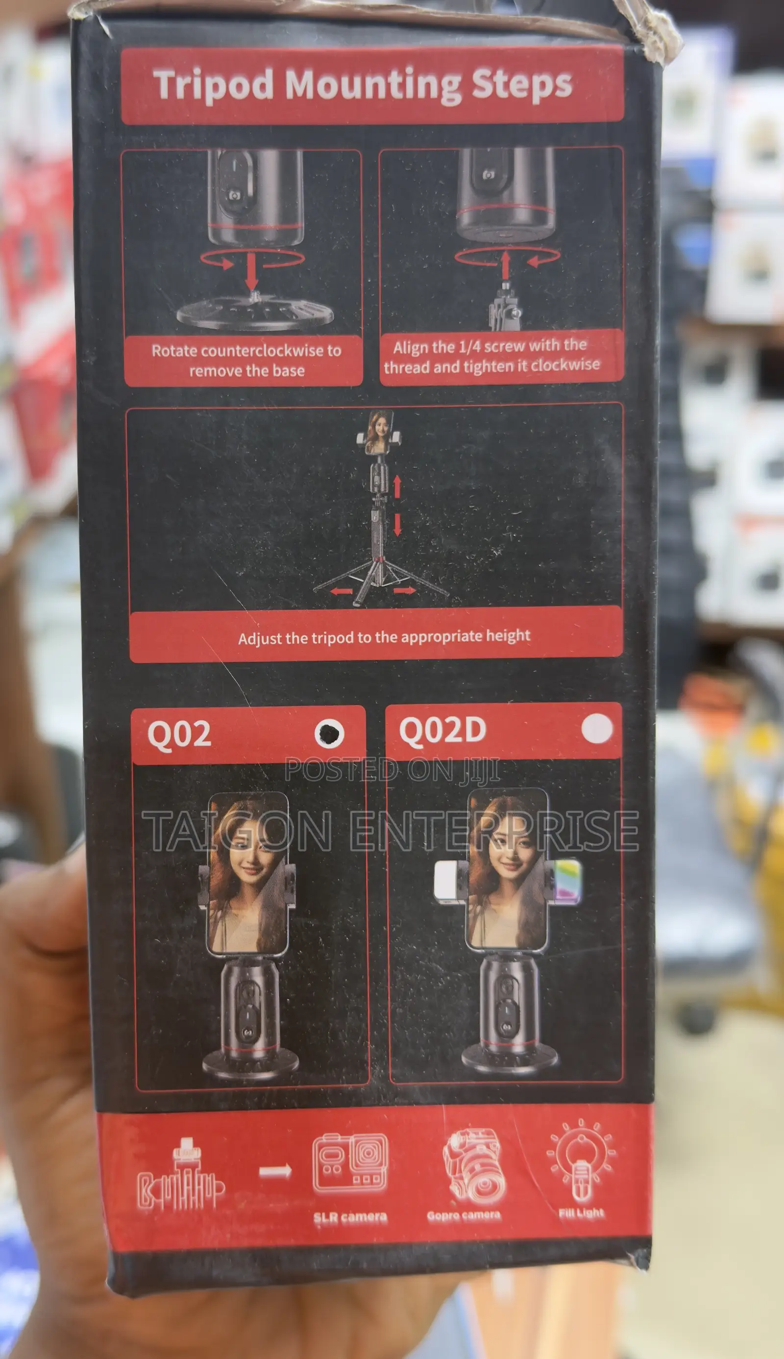Q02 360 Auto Face Tracking Selfie Stick Tripod