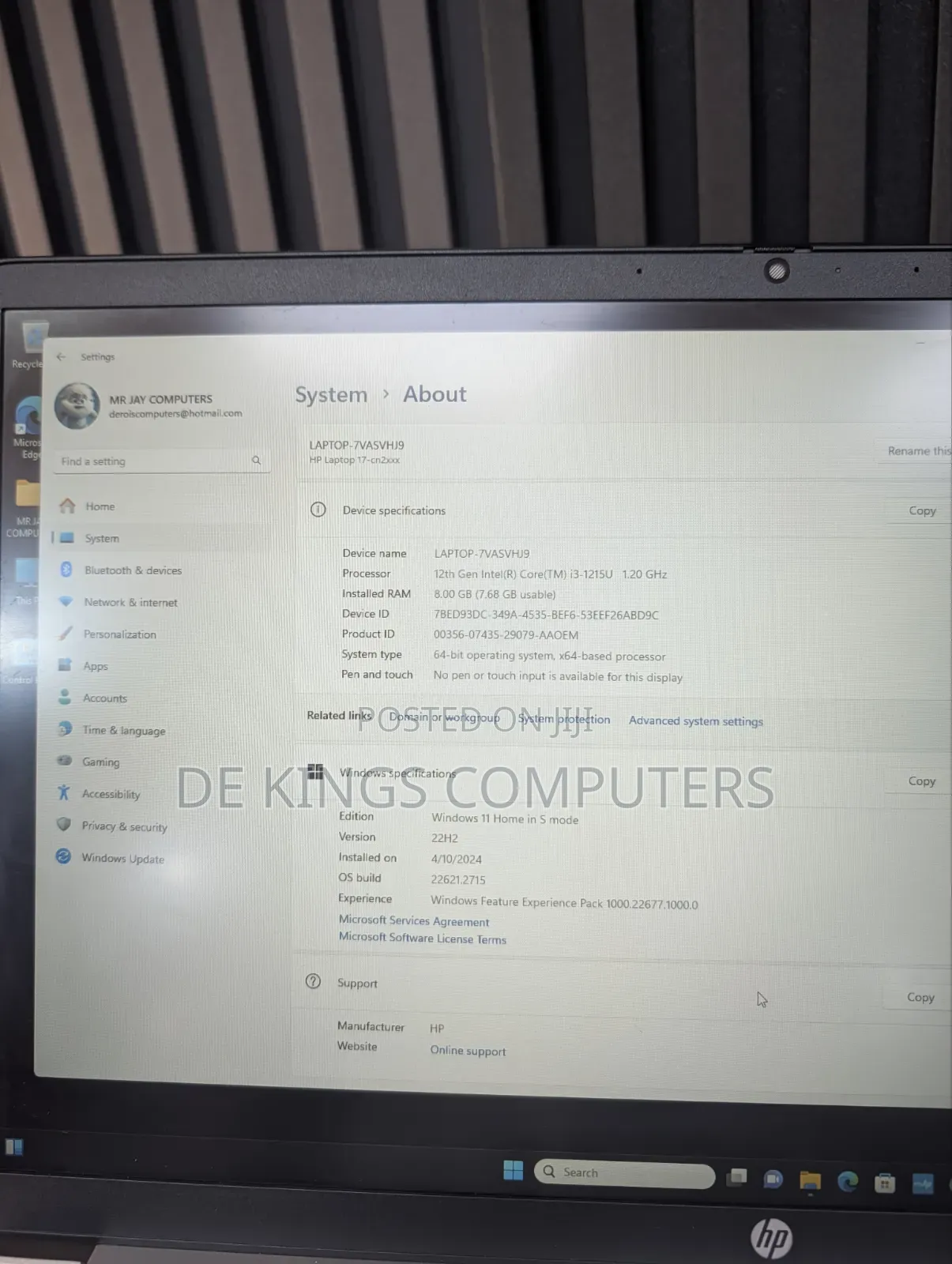 Laptop HP Pavilion 17 8GB Intel Core i3 SSD 256GB