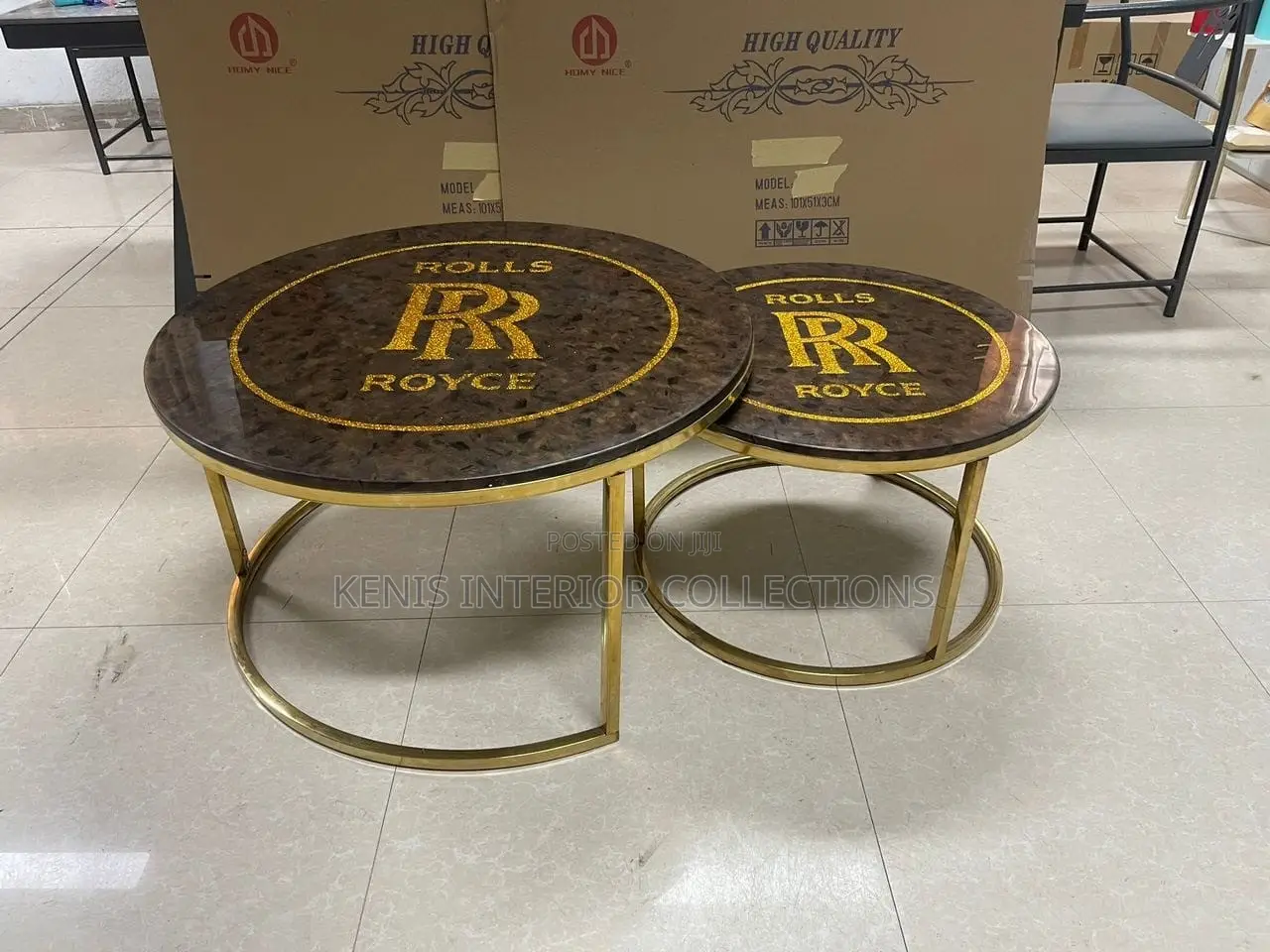 2 in 1 Marble Top Center Table