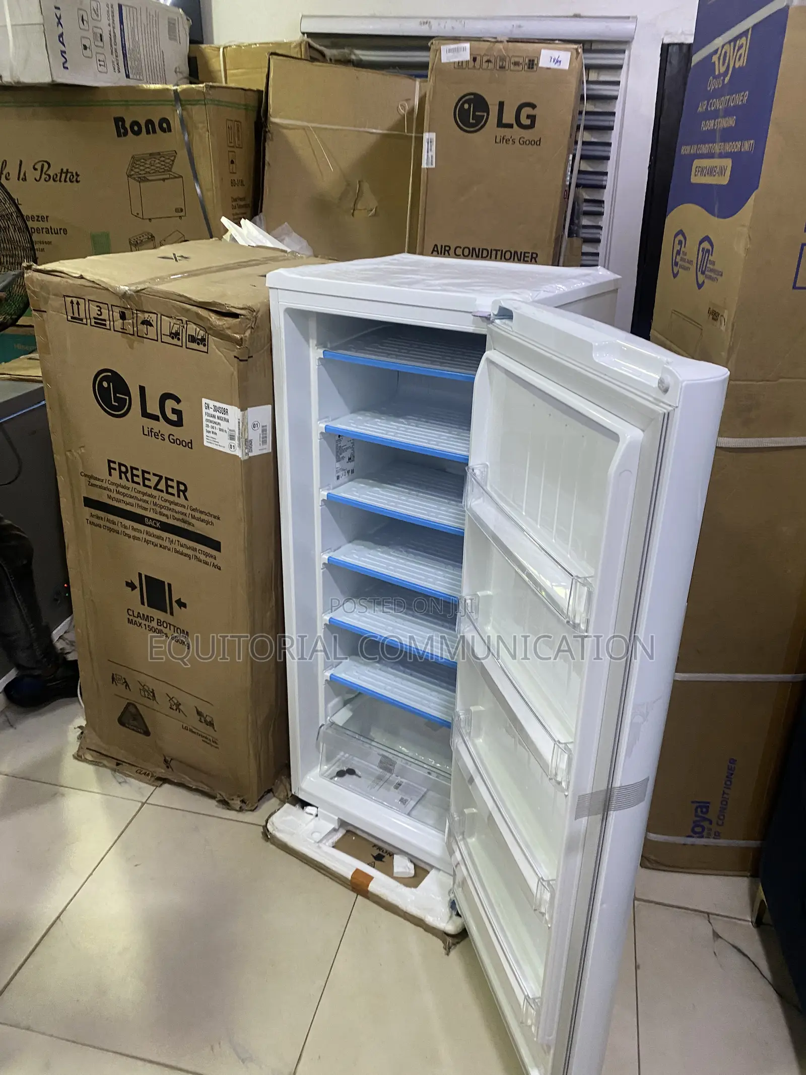 LG GN-304SQBR Upright Freezer for Grocery Storage 168L
