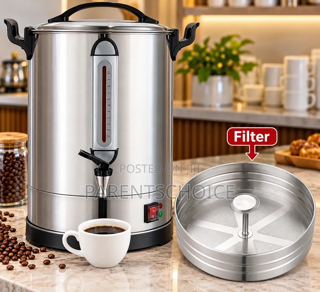 25L Stainless Steel Commercial Coffee Urn With Filter