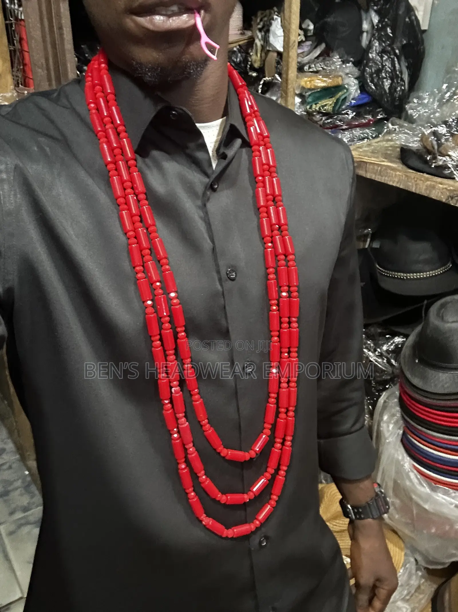 Red Native Beads