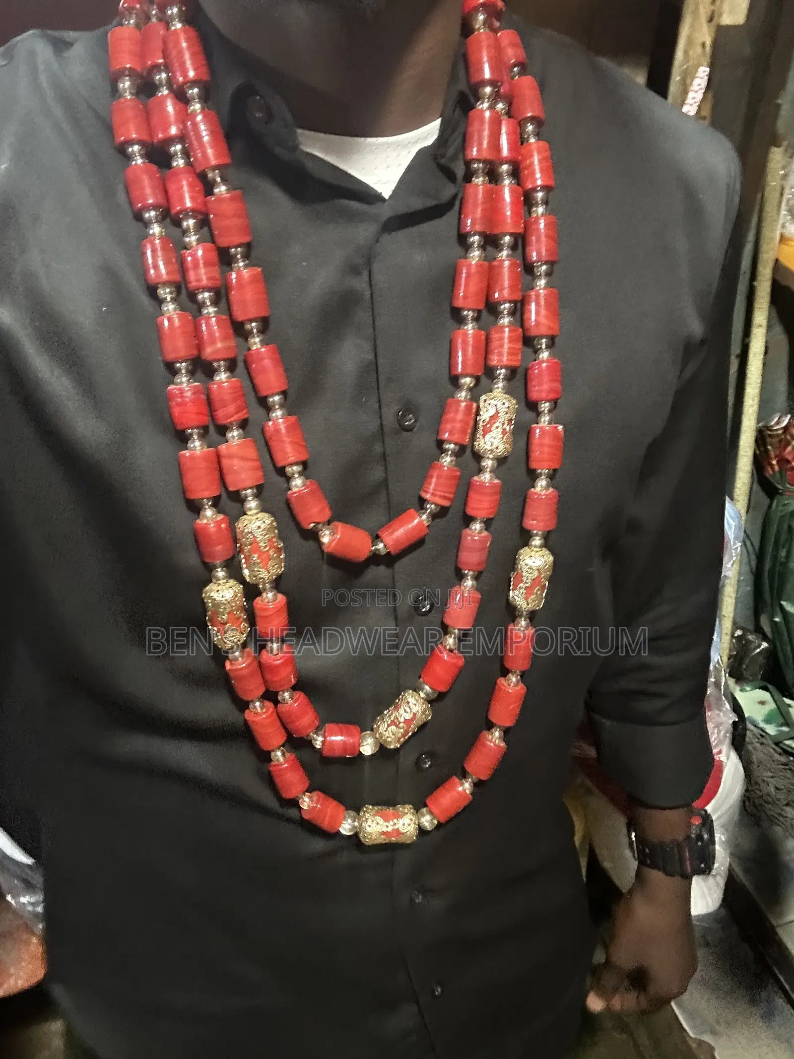 Red Native Beads