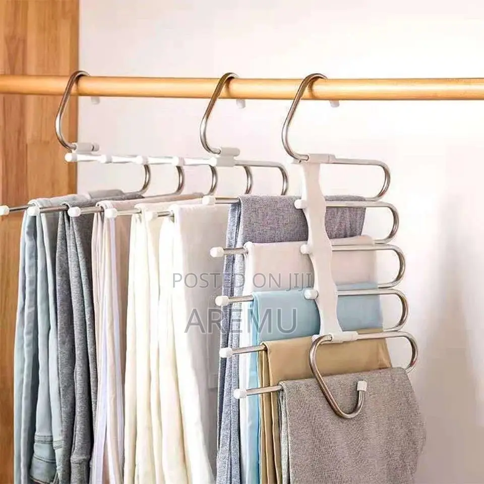 Collapsible Stainless Steel Pant Hanger (With Free Pegs)