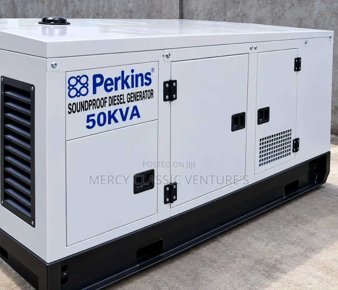 Perkins 50KVA Soundproof Diesel Generator – Heavy-Duty Power Supply