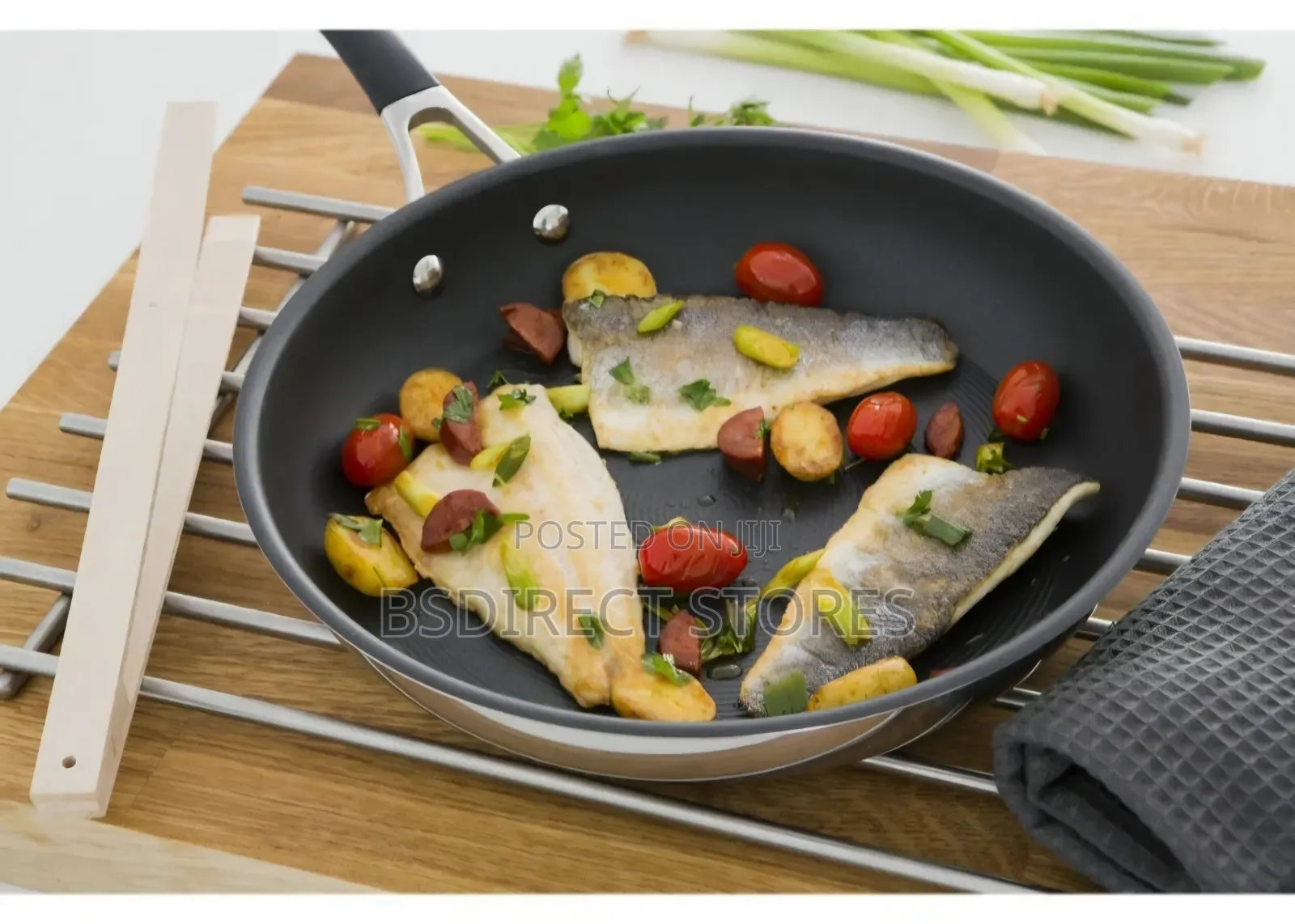 Circulon 25cm Induction Stainless Steel Frying Pan Soft Grip Handle