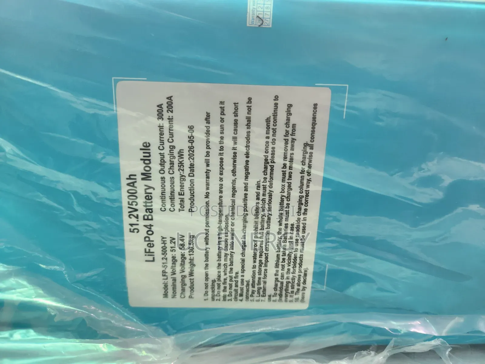 25kwh Africell Lithium Iron Battery 51.2v