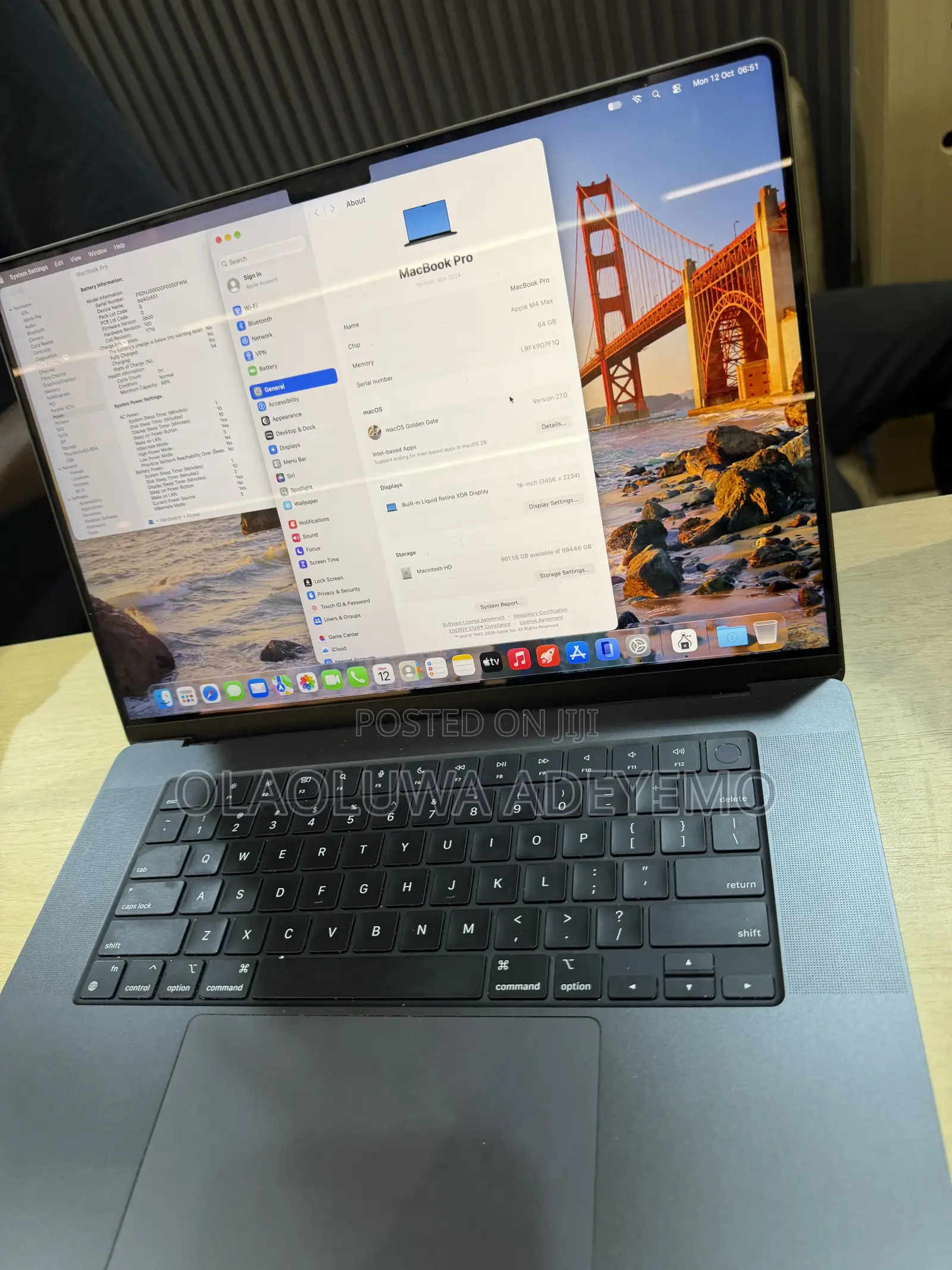 Laptop Apple MacBook Pro 2024 M4 Max 64GB Apple M4 Max SSD 1T