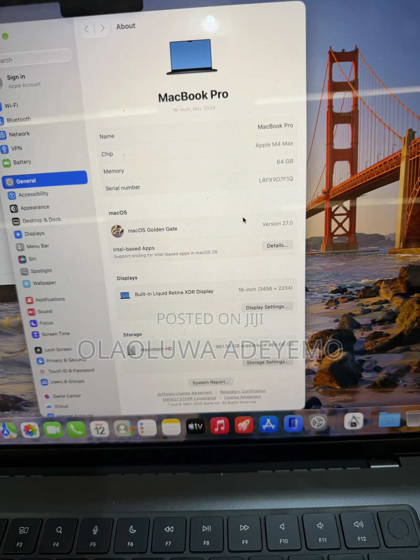 Laptop Apple MacBook Pro 2024 M4 Max 64GB Apple M4 Max SSD 1T