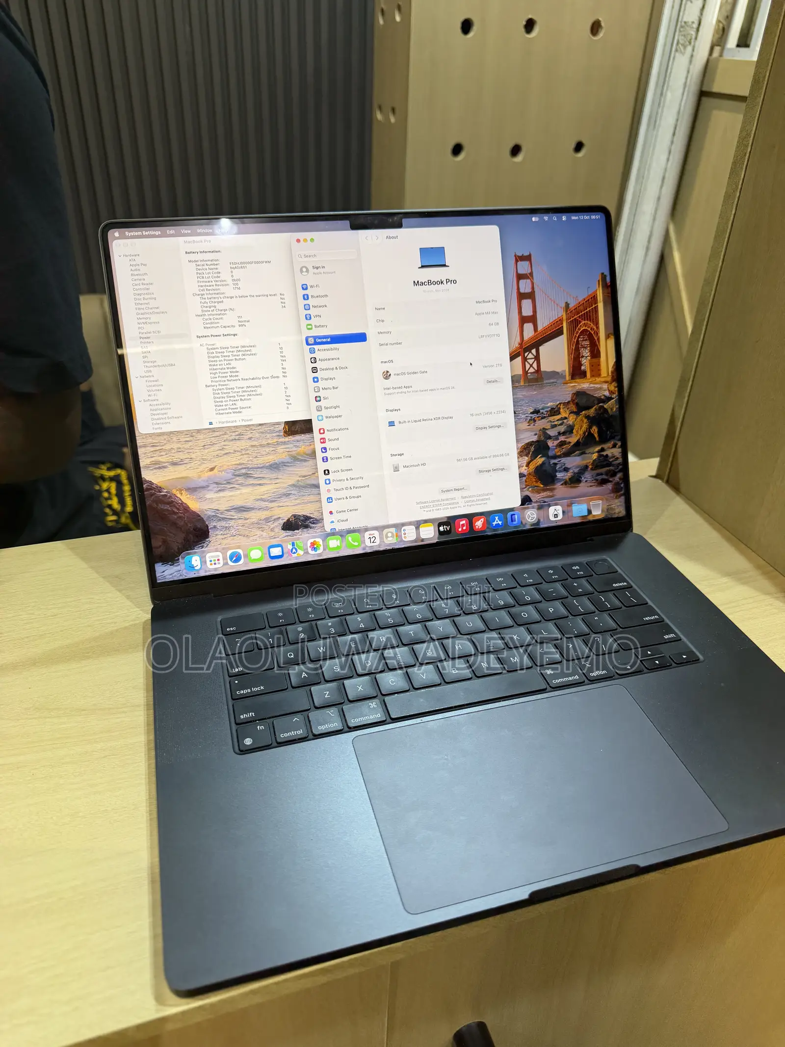 Laptop Apple MacBook Pro 2024 M4 Max 64GB Apple M4 Max SSD 1T