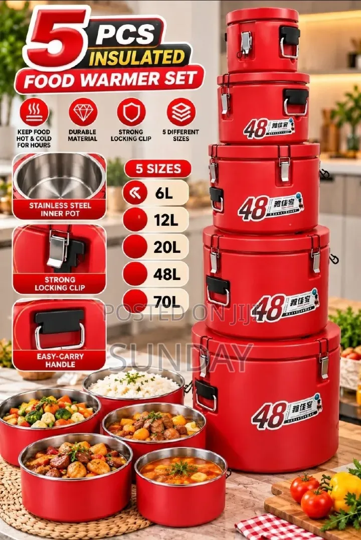 5 PCS Insulated Food Warmer