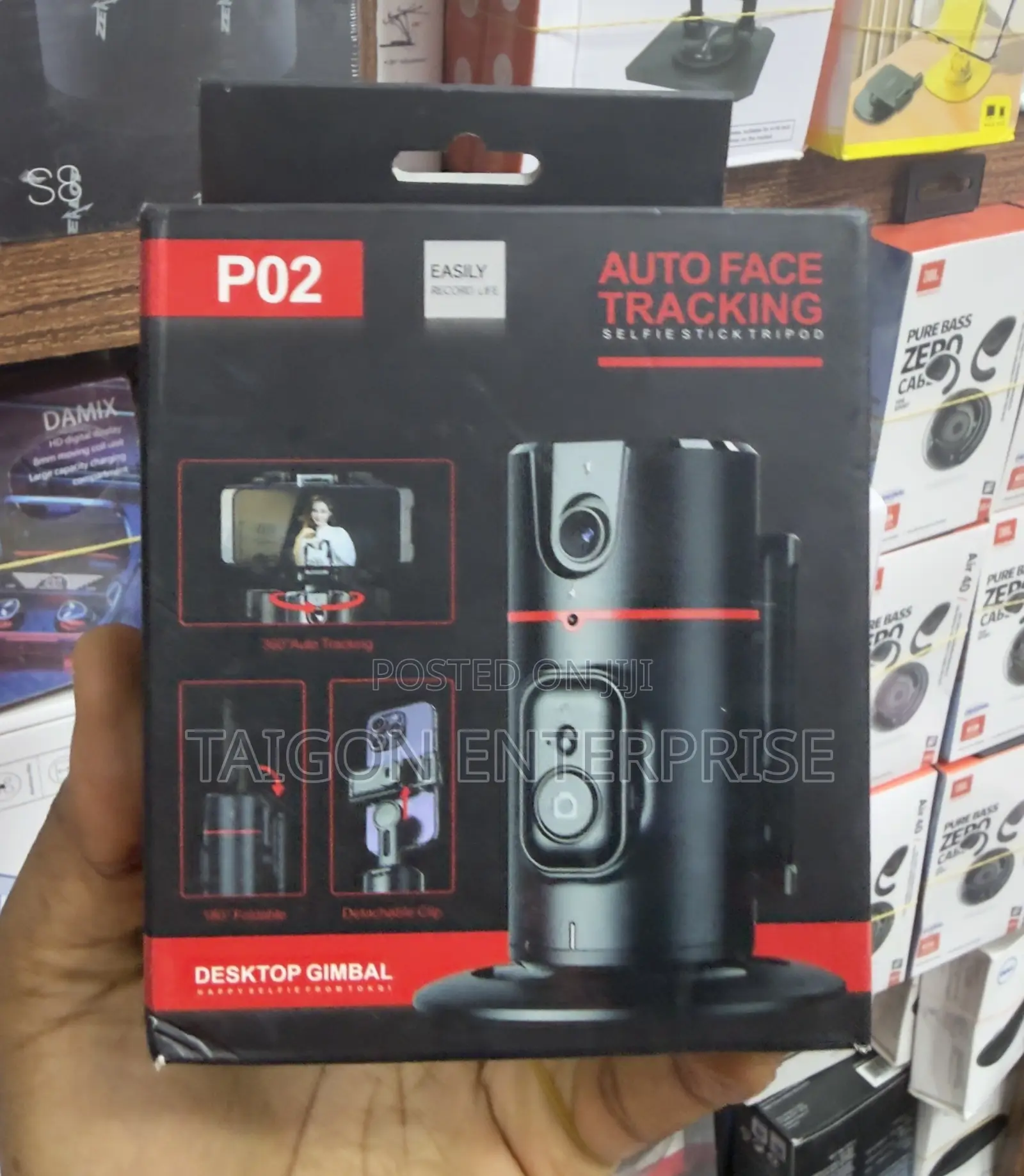 P02 Auto Face Tracking Gimbal Tripod 360 Rotation