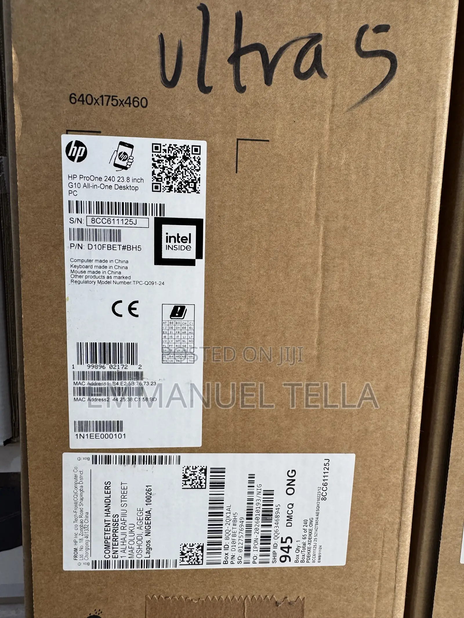 New HP ProOne 240 G10 All-in-One 8GB Intel Core Ultra 5 SSD 512GB